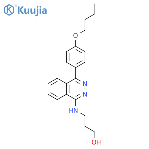 1-Propanol, 3-[[4-(4-butoxyphenyl)-1-phthalazinyl]amino]- structure