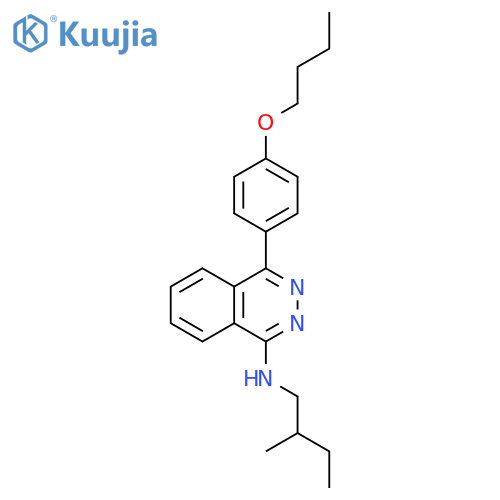 1-Phthalazinamine, 4-(4-butoxyphenyl)-N-(2-methylbutyl)- structure
