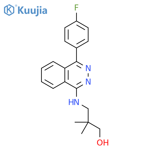 1-Propanol, 3-[[4-(4-fluorophenyl)-1-phthalazinyl]amino]-2,2-dimethyl- structure