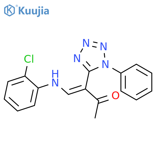 3-Buten-2-one, 4-[(2-chlorophenyl)amino]-3-(1-phenyl-1H-tetrazol-5-yl)- structure
