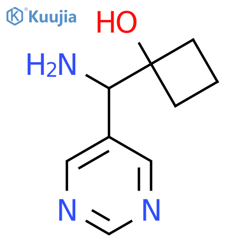 1-amino(pyrimidin-5-yl)methylcyclobutan-1-ol structure