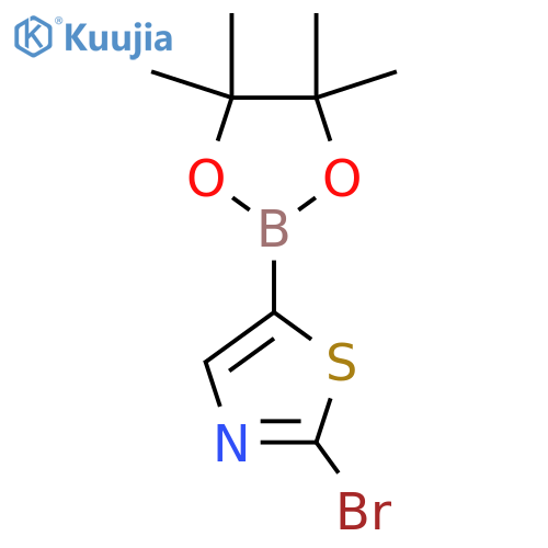 2-bromo-5-(4,4,5,5-tetramethyl-1,3,2-dioxaborolan-2-yl)thiazole structure