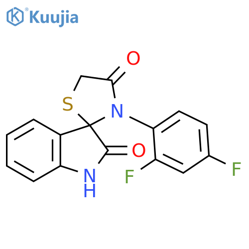 Spiro[3H-indole-3,2'-thiazolidine]-2,4'(1H)-dione, 3'-(2,4-difluorophenyl)- structure