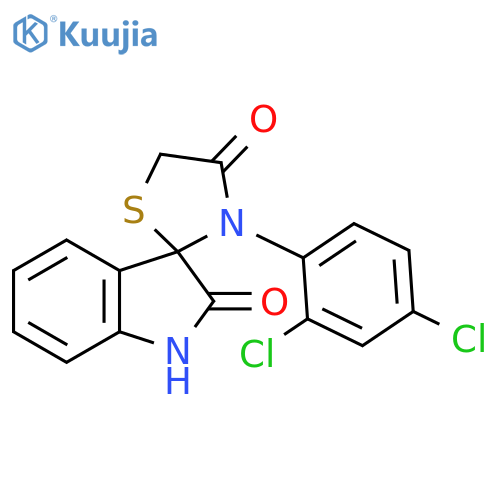 Spiro[3H-indole-3,2'-thiazolidine]-2,4'(1H)-dione,3'-(2,4-dichlorophenyl)- structure