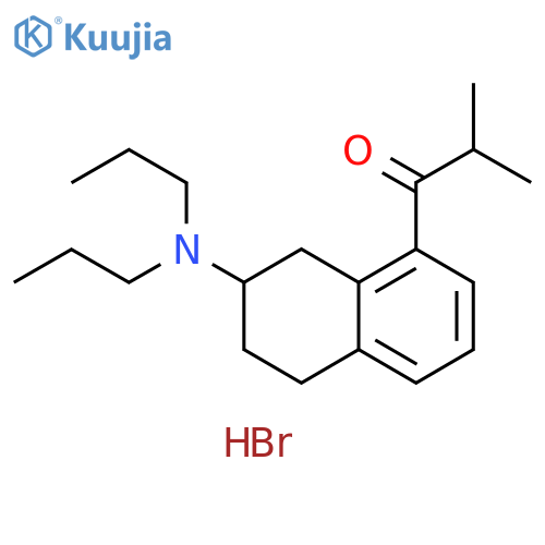 1-Propanone, 1-[7-(dipropylamino)-5,6,7,8-tetrahydro-1-naphthalenyl]-2-methyl-, hydrobromide (1:1) structure