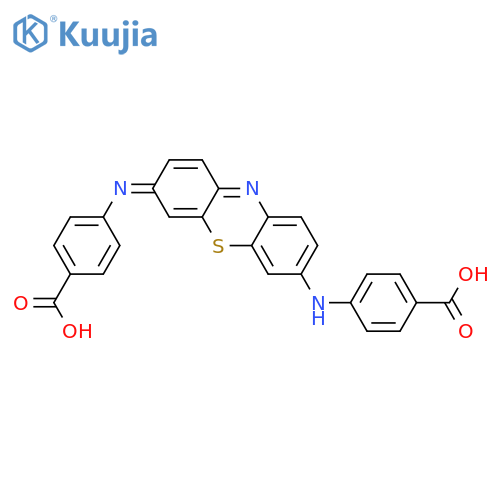 Benzoic acid,4-[[7-[(4-carboxyphenyl)amino]-3H-phenothiazin-3-ylidene]amino]- structure