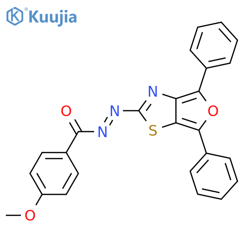 Methanone, [(1E)-2-(4,6-diphenylfuro[3,4-d]thiazol-2-yl)diazenyl](4-methoxyphenyl)- structure