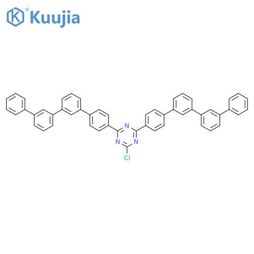 2-chloro-4,6-bis(1,1':3',1'':3'',1'''-quaterphenyl-4-yl)-1,3,5-Triazine structure