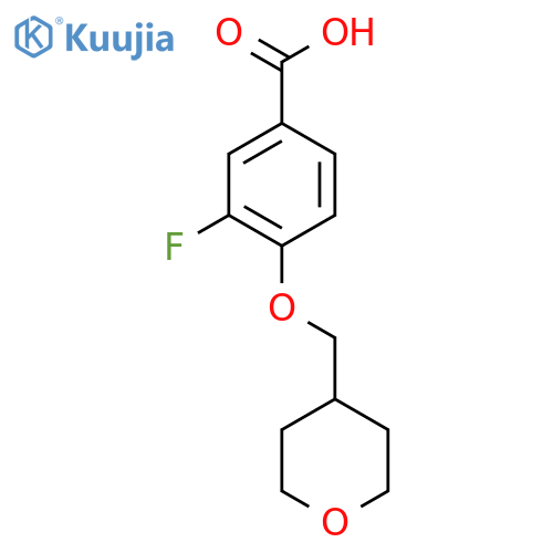 3-Fluoro-4-(oxan-4-ylmethoxy)benzoic acid structure