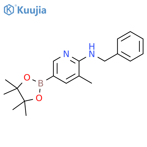N-benzyl-3-Methyl-5-(4,4,5,5-tetraMethyl-1,3,2-dioxaborolan-2-yl)pyridin-2-aMine structure