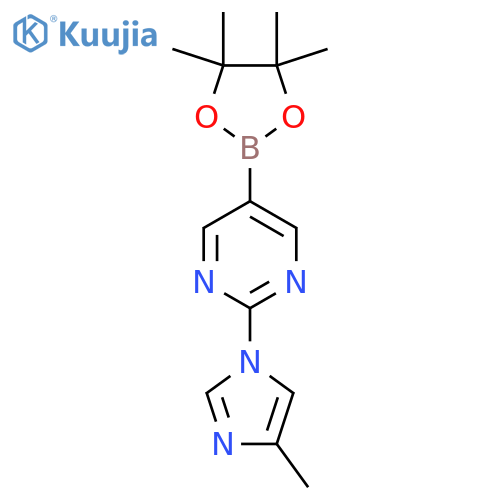 2-(4-methylimidazol-1-yl)pyrimidine-5-boronic acid,pinacol ester structure