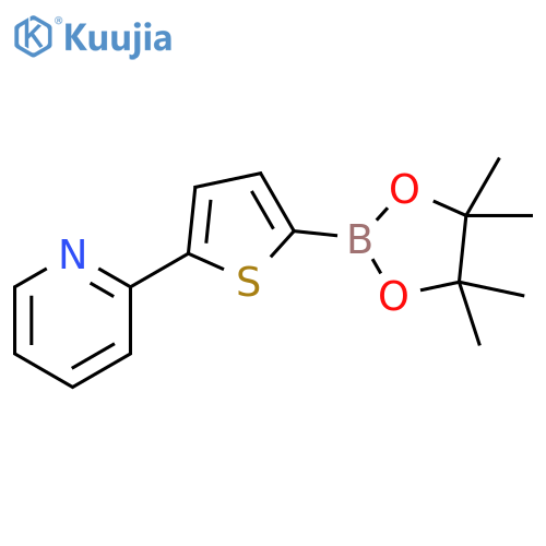 2-5-(4,4,5,5-tetramethyl-1,3,2-dioxaborolan-2-yl)thiophen-2-ylpyridine structure