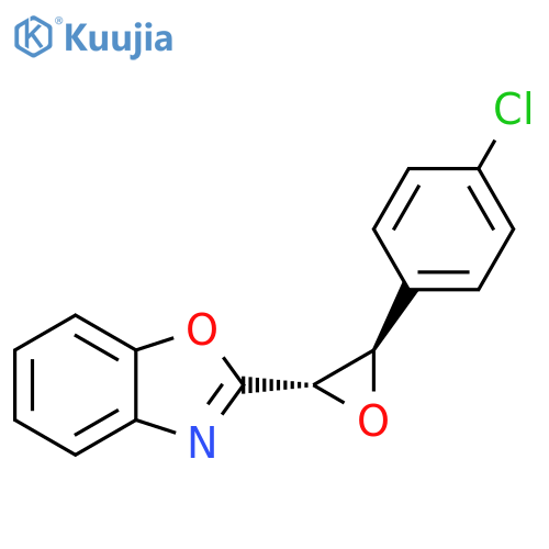 Benzoxazole, 2-[3-(4-chlorophenyl)oxiranyl]-, trans- (9CI) structure