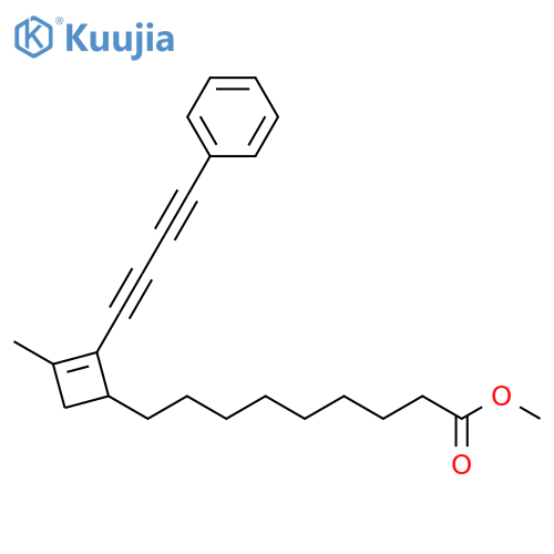 2-Cyclobutene-1-nonanoic acid, 3-methyl-2-(4-phenyl-1,3-butadiynyl)-,methyl ester structure