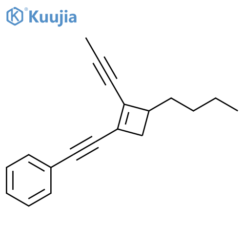 Benzene, [[3-butyl-2-(1-propynyl)-1-cyclobuten-1-yl]ethynyl]- structure