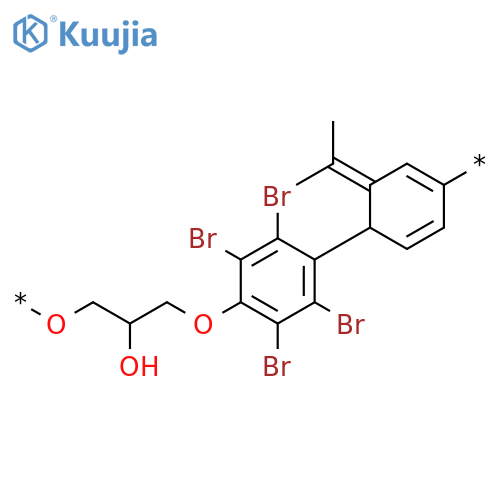 Poly[oxy(2-hydroxy-1,3-propanediyl)oxy(2,3,5,6-tetrabromo-1,4-phenylene)(1-methylethylidene)-1,4-phenylene] structure