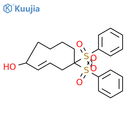 2-Cyclononen-1-ol, 5,5-bis(phenylsulfonyl)-, (Z)- structure