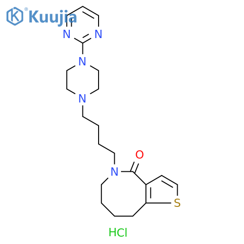 Thieno[3,2-c]azocin-4(5H)-one,6,7,8,9-tetrahydro-5-[4-[4-(2-pyrimidinyl)-1-piperazinyl]butyl]-,monohydrochloride structure