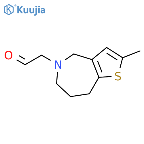 5H-Thieno[3,2-c]azepine-5-acetaldehyde, 4,6,7,8-tetrahydro-2-methyl- structure