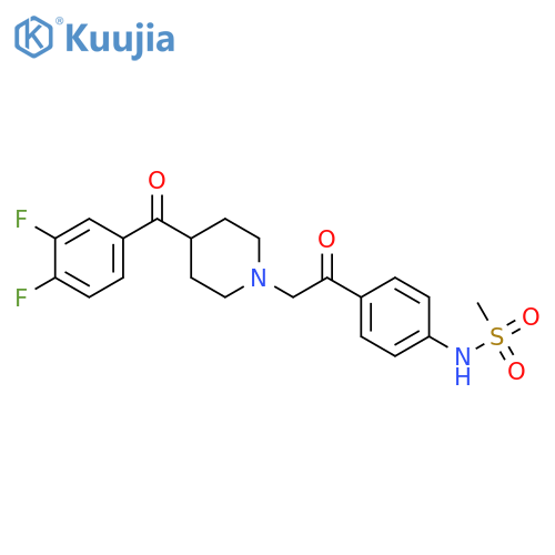 Methanesulfonamide,N-[4-[[4-(3,4-difluorobenzoyl)-1-piperidinyl]acetyl]phenyl]- structure