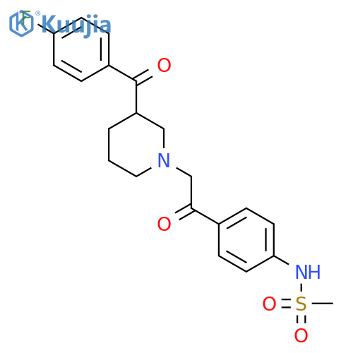 Methanesulfonamide,N-[4-[[3-(4-fluorobenzoyl)-1-piperidinyl]acetyl]phenyl]- structure