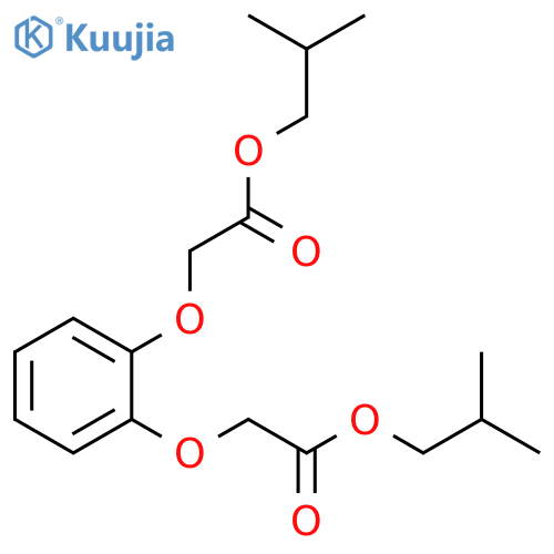 Acetic acid, 2,2'-[1,2-phenylenebis(oxy)]bis-, bis(2-methylpropyl) ester structure
