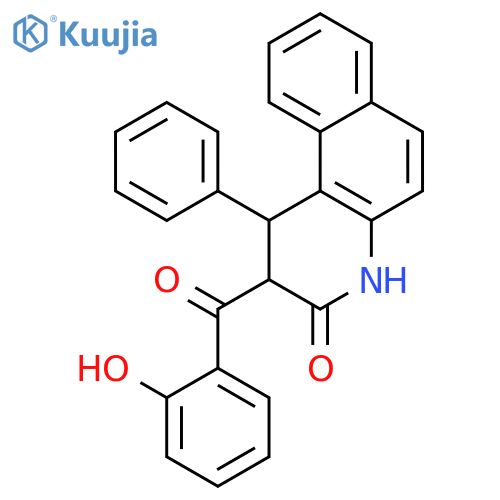 Benzo[f]quinolin-3(2H)-one, 1,4-dihydro-2-(2-hydroxybenzoyl)-1-phenyl- structure