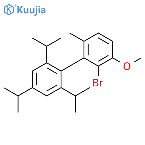 1,1'-Biphenyl, 2-bromo-3-methoxy-6-methyl-2',4',6'-tris(1-methylethyl)- structure