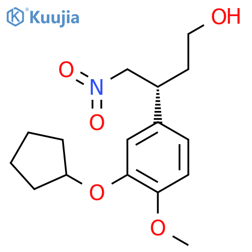 (R)-3-(3-(cyclopentyloxy)-4-methoxyphenyl)-4-nitrobutan-1-ol structure