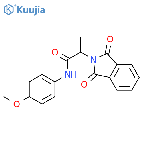 2-(1,3-Dioxo-1,3-dihydro-isoindol-2-yl)-N-(4-methoxy-phenyl)-propionamide structure