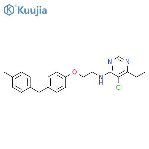 4-Pyrimidinamine,5-chloro-6-ethyl-N-[2-[4-[(4-methylphenyl)methyl]phenoxy]ethyl]- structure