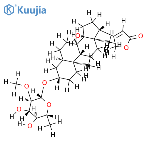 digitoxigenin-6-deoxy-2-O-methyl-beta-D-glucoside structure