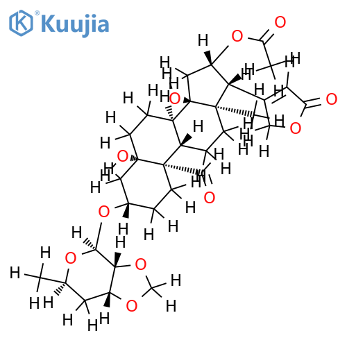 16beta-acetoxystrophanthidin-4,6-dideoxy-2,3-methylenedioxy-beta-D-allopyranoside structure