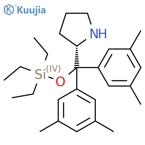 (2S)-2-[Bis[3,5-bis(3,5-dimethylphenyl]-[(triethylsilyl)oxy]methyl]-pyrrolidine structure