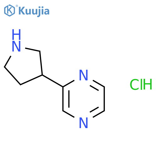 2-(Pyrrolidin-3-yl)pyrazine hydrochloride structure
