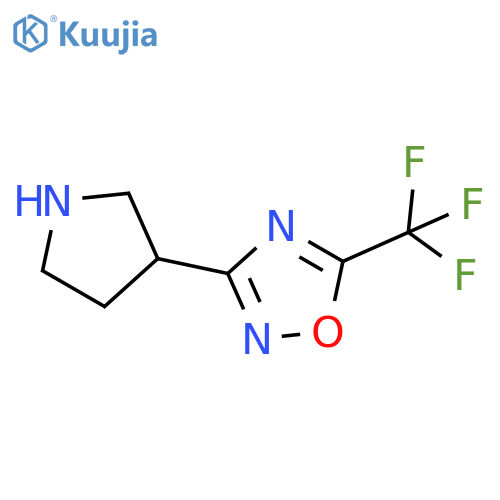 3-Pyrrolidin-3-yl-5-trifluoromethyl-[1,2,4]oxadiazole structure
