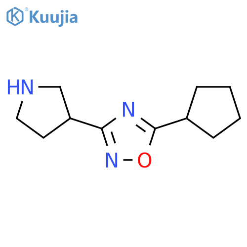 5-cyclopentyl-3-(pyrrolidin-3-yl)-1,2,4-oxadiazole structure