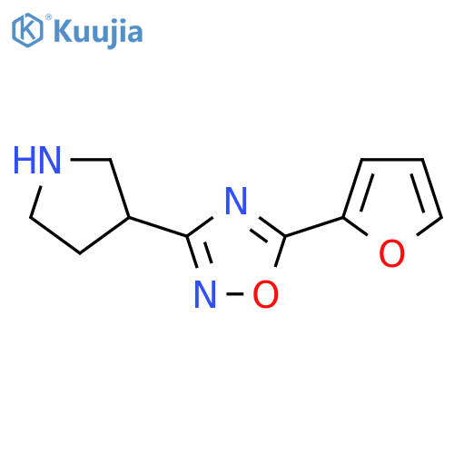 5-(furan-2-yl)-3-(pyrrolidin-3-yl)-1,2,4-oxadiazole structure