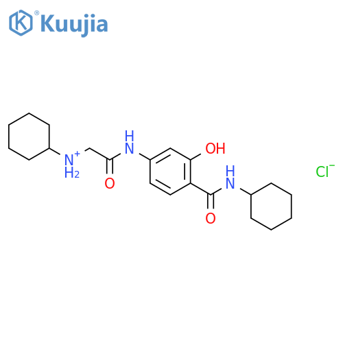 Benzamide,N-cyclohexyl-4-[[2-(cyclohexylamino)acetyl]amino]-2-hydroxy-, hydrochloride(1:1) structure