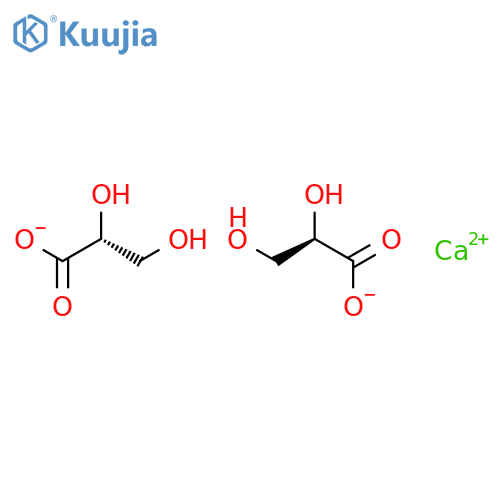 Propanoic acid,2,3-dihydroxy-, calcium salt (2:1), (2R)- structure