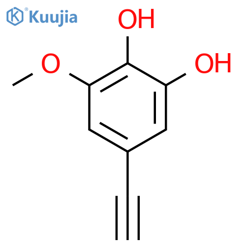 5-ethynyl-3-methoxybenzene-1,2-diol structure