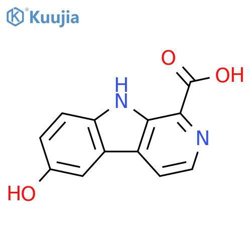9H-Pyrido[3,4-b]indole-1-carboxylic acid, 6-hydroxy- structure