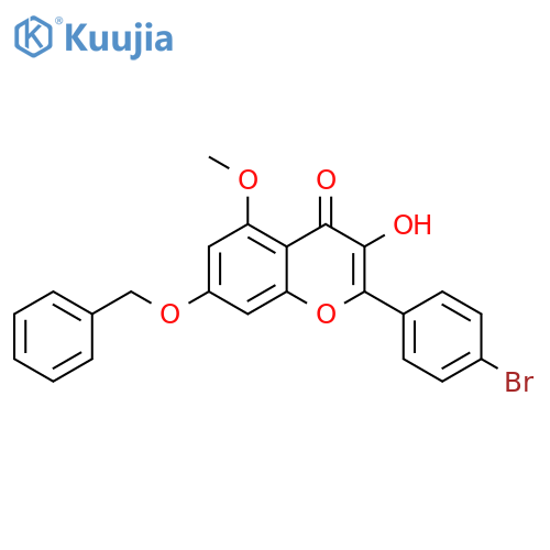 7-(benzyloxy)-2-(4-bromophenyl)-3-hydroxy-5-methoxy-4H-chromen-4-one(WXC04993) structure