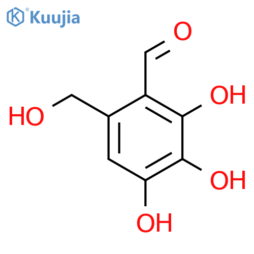 Benzaldehyde,2,3,4-trihydroxy-6-(hydroxymethyl)- structure