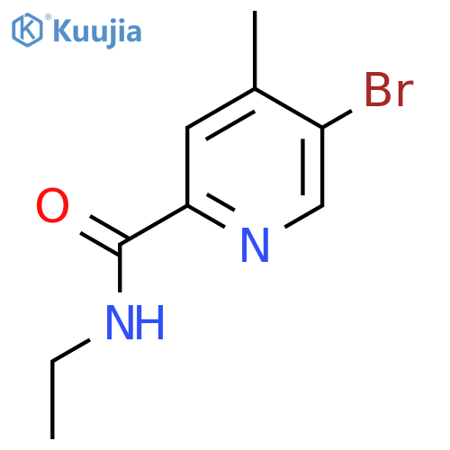 5-Bromo-4-methylpyridine-2-carboxylic acid ethylamide structure