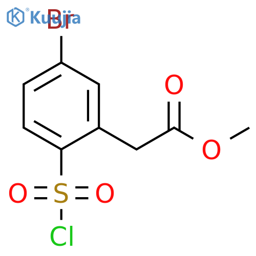 methyl 2-[5-bromo-2-(chlorosulfonyl)phenyl]acetate structure