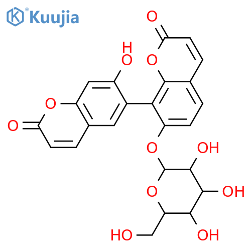7,7'-Dihydroxy-6,8'-bicoumarin; 7'-O-β-D-Glucopyranoside structure
