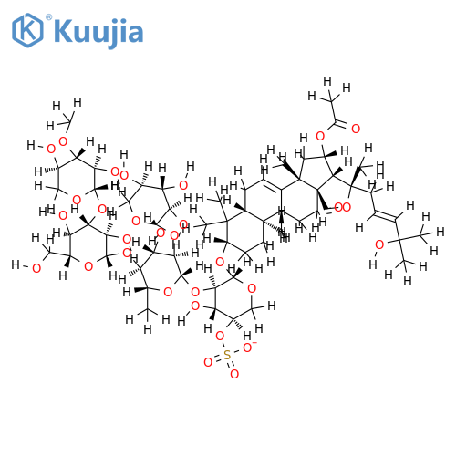 3beta-O-{[3-O-methyl-beta-D-xylopyranosyl-(1?3)-beta-D-glucopyranosyl-(1?4)]-[beta-D-xylopyranosyl-(1?2)]-beta-D-quinovopyranosyl-(1?2)-4-O-sodium sulphate-beta-D-xylopyranosyl}-16beta-acetoxyholosta-7,23(E)-diene-25-ol structure