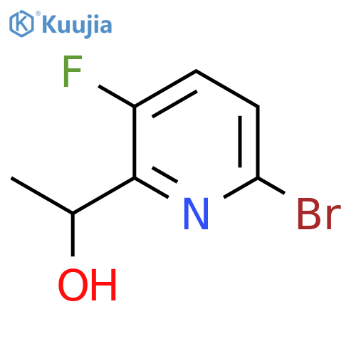 1-(6-Bromo-3-fluoropyridin-2-yl)ethan-1-ol structure