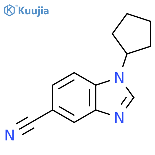 1-Cyclopentyl-1,3-benzodiazole-5-carbonitrile structure